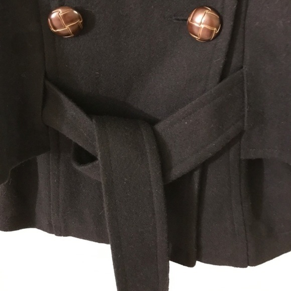 RARE Peppe Peluso Cap sleeves pea coat with interesting buttons Sz S - Picture 3 of 6